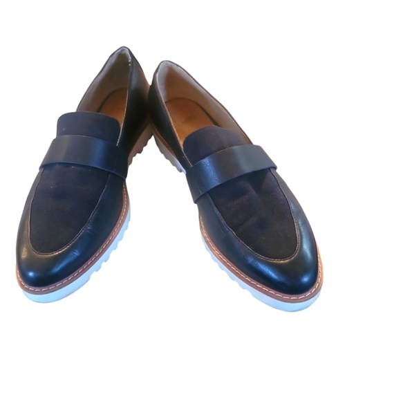 14th and Union Stylish Black Slip on Loafers with White Soles Size 9 1/2 M - Picture 5 of 9